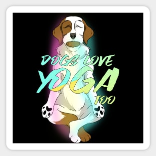 Yoga  Buddha Dog Sticker